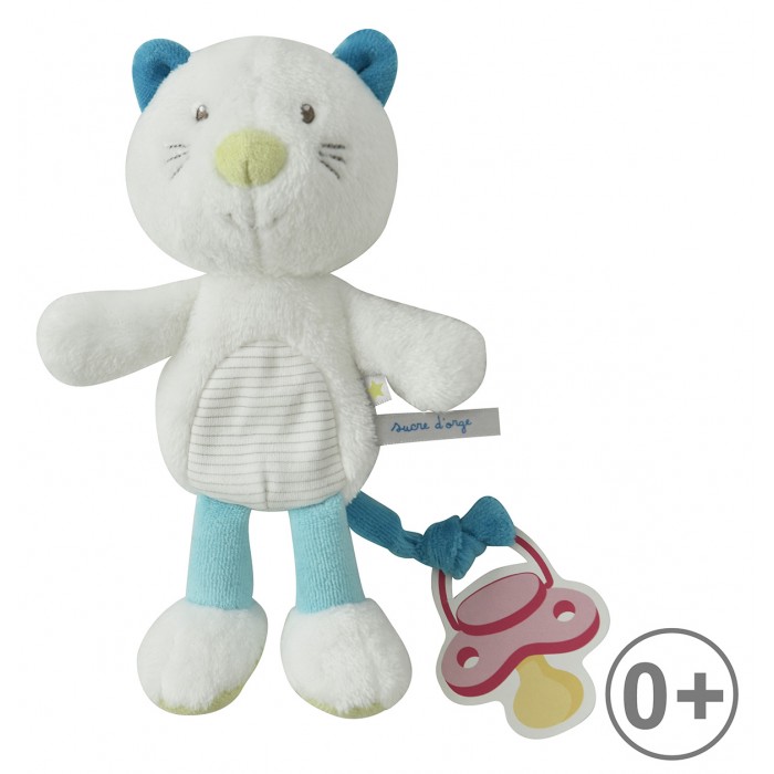 TETINOU CHAT BLANC SOS Doudou DOUDOUS JOUETS Bebe Sucre d Orge