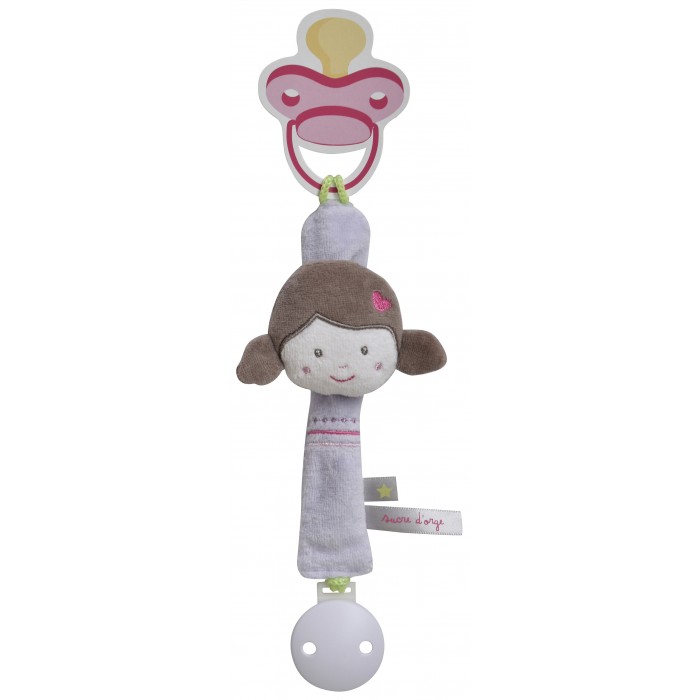 Attache Tetine Petite Fille Grise Sos Doudou Doudous Jouets Bebe Sucre D Orge
