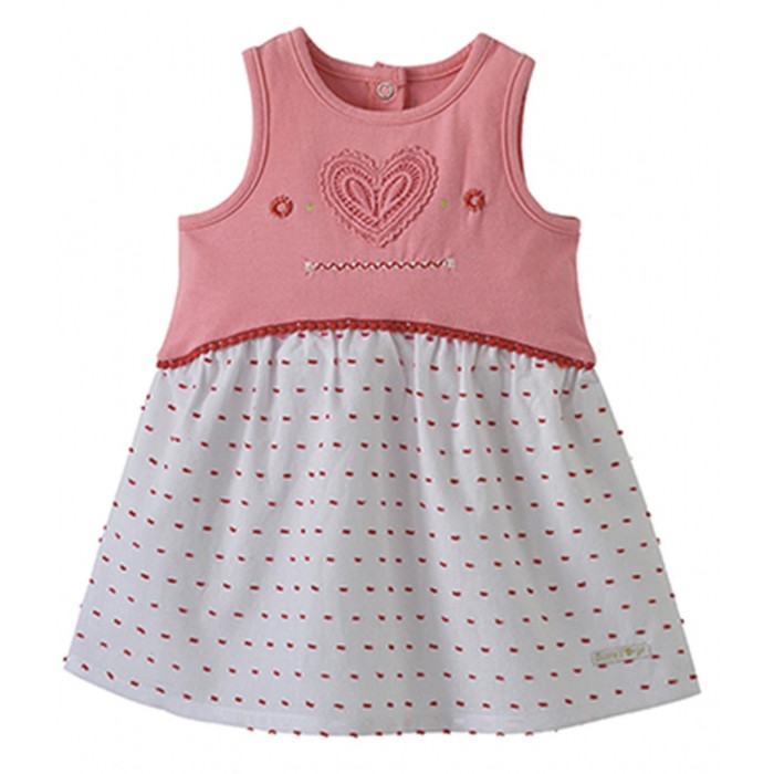 ROBE BEBE FILLE ROSE SANS MANCHES