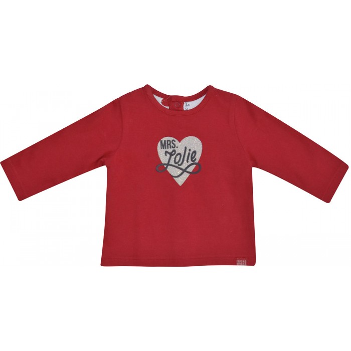 TEE SHIRT ROUGE MANCHES LONGUES