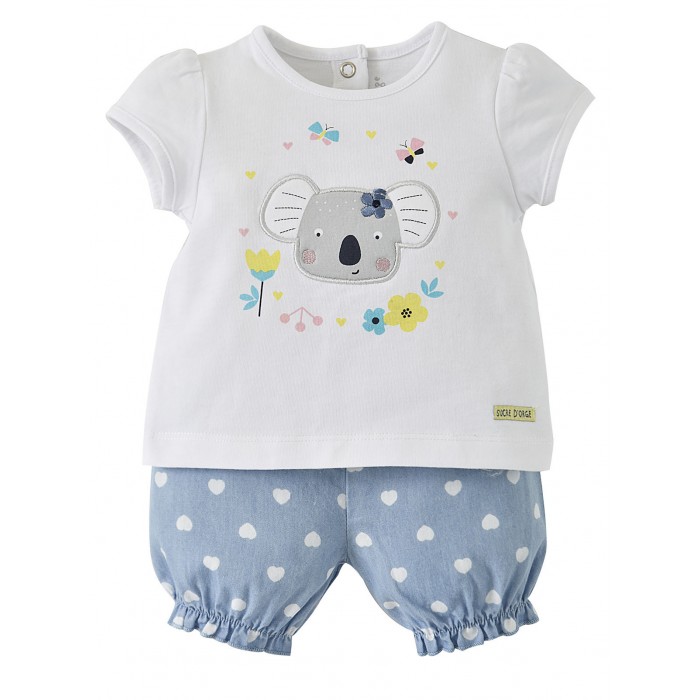 Ensemble short bebe best sale fille