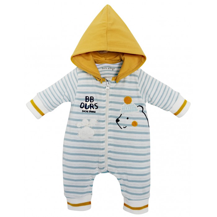 Combinaison Rayee Garcon Bebe Ours Les Bleus Vetement Bebe Bebe Sucre D Orge