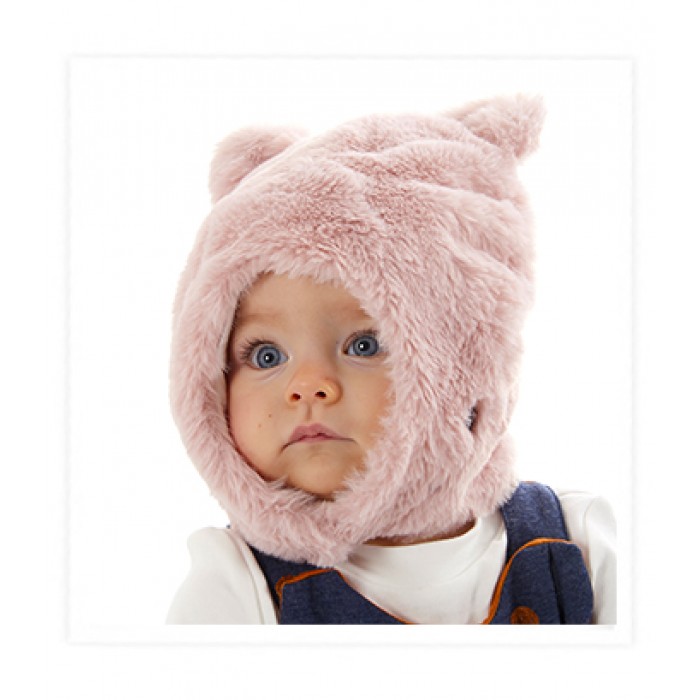 CHAPKA ROSE POUDRE THEME CAMELIA Bonnets Chapeaux Accessoires bebe VETEMENTS 0 2 ANS Bebe Sucre d Orge
