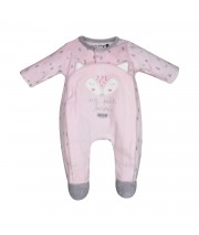 PYJAMA NAISSANCE FABIENNE VELOURS RASE Sucre Orge