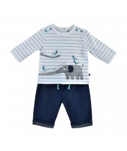 ENSEMBLE T-SHIRT PANTALON ERWIN JEAN NAISSANCE Sucre Orge