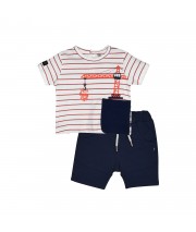 TSHIRT BERMUDA LINO MAILLE BEBE Sucre Orge