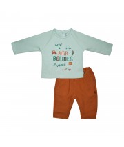 TEE SHIRT PANTALON IAEL INTERLOCK BEBE Sucre Orge