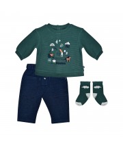 SWEAT PANTALON CHAUSSETTES MALONE MAILLE BEBE Sucre Orge