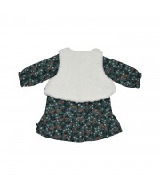ROBE GILET SS MCHES MONA VELOURS COTELE BEBE Sucre Orge