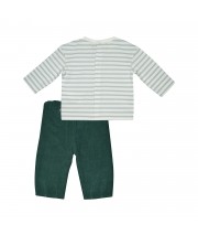 TSHIRT PANTALON MILAN MAILLE BEBE Sucre Orge