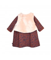 Ensemble robe manches longues gilet sans manches Peggie
