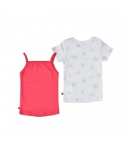 LOT DE 2 TEE SHIRTS FILLE ERMANDA Sucre Orge