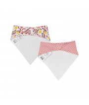 LOT DE 2 BAVOIRS BANDANAS ILOUANE MAILLE Sucre Orge