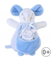 CAJOU®, DOUDOU MOUCHOIR SOURIS BLEU