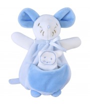 CAJOU®, DOUDOU MOUCHOIR SOURIS BLEU