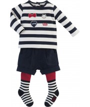 ENSEMBLE 3 PIECES SHORT MARINE/ROUGE Sucre Orge