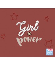 SWEAT SHIRT FILLE ROUGE "GIRL POWER" Sucre Orge