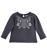 SWEAT SHIRT FILLE ANTHRACITE "BEST DAY" Sucre Orge