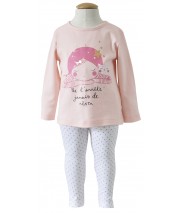 PYJAMA FILLE 2 PIECES ROSE 2/8 ANS Sucre Orge