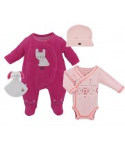 KIT NAISSANCE BEBE FILLE FOLKLORE BABY Sucre Orge