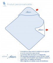 COFFRET DE BAIN CAPE ET GANT BLEU