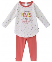 PYJAMA 2 PIECES FILLE 2/8 ANS LA NUIT Sucre Orge