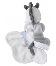 DOUDOU MOUCHOIR ZEBRE GRIS ET ECRU