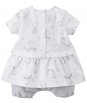 ENSEMBLE ROBE ET BLOOMER BEBE FILLE sucre d'orge