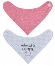 LOT DE 2 BAVOIRS BANDANA AMALIA Sucre Orge