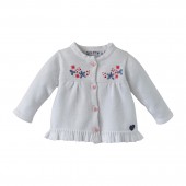 CARDIGAN BEBE TRICOT ELVIRA BLANC