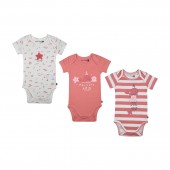 LOT DE 3 BODIES LAURELIA MANCHES COURTES BEBE