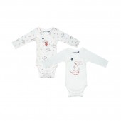 LOT DE 2 BODIES LEONIN OUVERTURE DEVANT NAISSANCE
