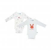 LOT DE 2 BODIES LOMAN MANCHES LONGUES BEBE