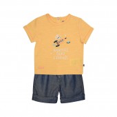 TEE SHIRT BERMUDA GEORGY MANCHES COURTES BEBE