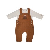 ENSEMBLE TSHIRT SALOPETTE LONGUE MARTIAL VELOURS COTELE