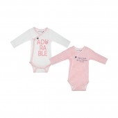 LOT DE 2 BODIES JOLINE MANCHES LONGUES NAISSANCE