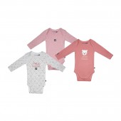 LOT DE 3 BODIES MORGANE MANCHES LONGUES BEBE