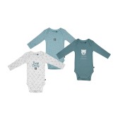 LOT DE 3 BODIES MANOE MANCHES LONGUES BEBE