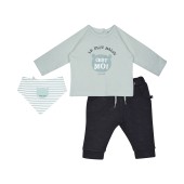 Ensemble tshirt pantalon bavoir peter molleton