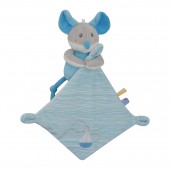 DOUDOU MOUCHOIR XL SOURIS VELOURS DOUX