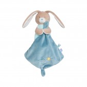 DOUDOU MOUCHOIR XL LAPIN VELOURS DOUX