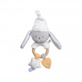 HOCHET D'EVEIL LAPIN VELOURS DOUX