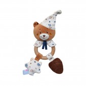 HOCHET D'EVEIL OURS VELOURS DOUX