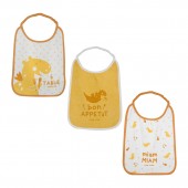 LOT DE 3 BAVOIRS ELASTIQUE LULU EPONGE