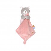 DOUDOU MOUCHOIR CHAT VELOURS DOUX