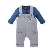 TEE SHIRT ET SALOPETTE VELOURS GARCON