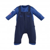ENSEMBLE SALOPETTE MARINE GARCON