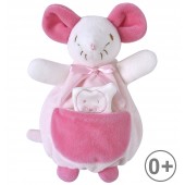 CAJOU®, DOUDOU MOUCHOIR SOURIS ROSE