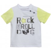 T-SHIRT BLANC/ANIS 