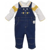 SALOPETTE JEAN BEBE + T-SHIRT